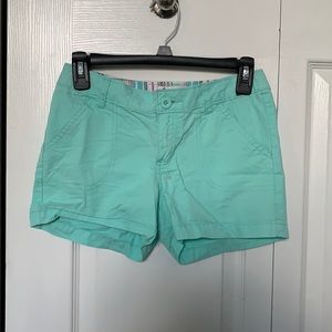 So turquoise shorts